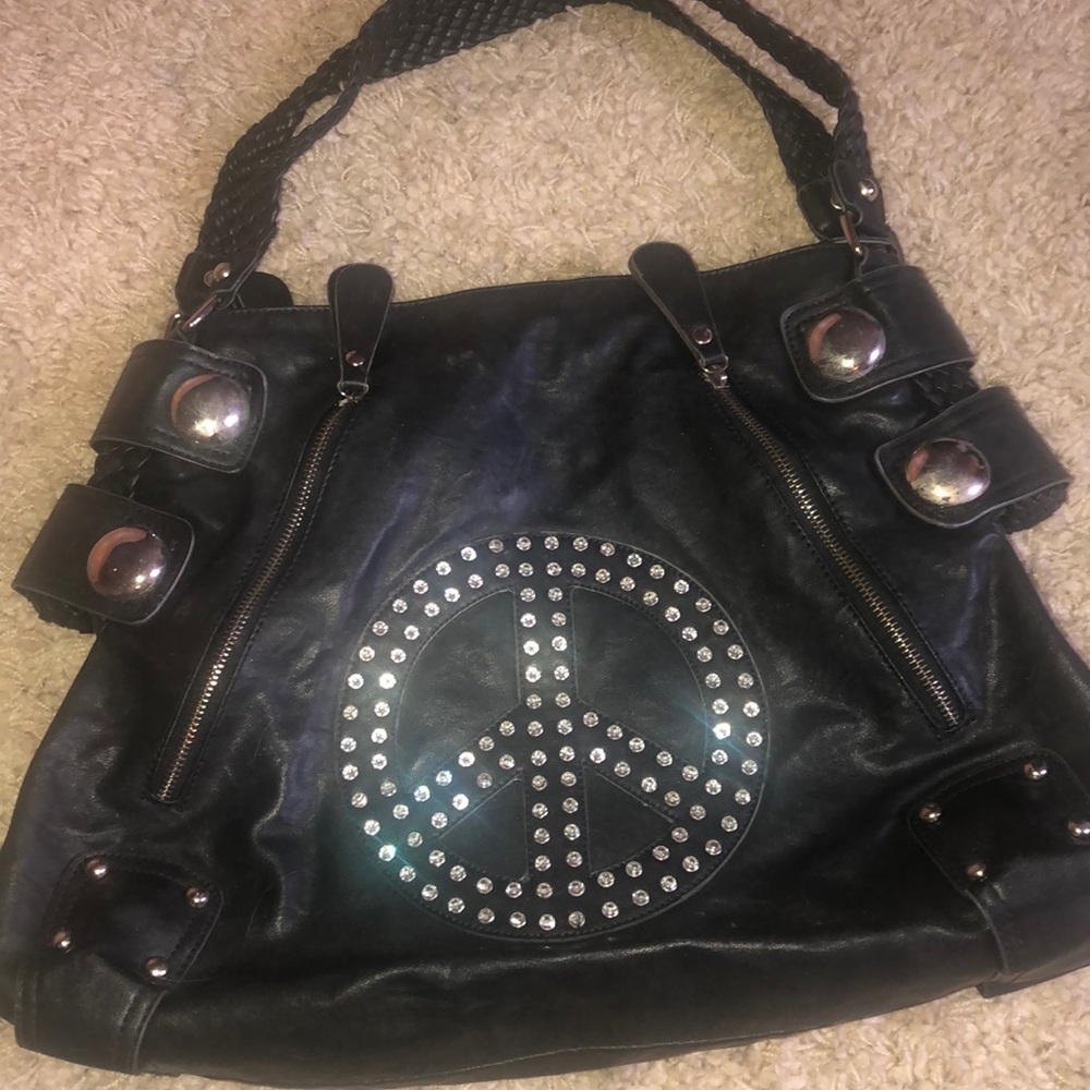 Black Peace Handbag